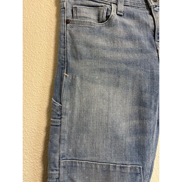 Pilcro and the Letterpress Jeans Women 26 Blue Double Knee Carpenter Cargo Jeans - Picture 4 of 11